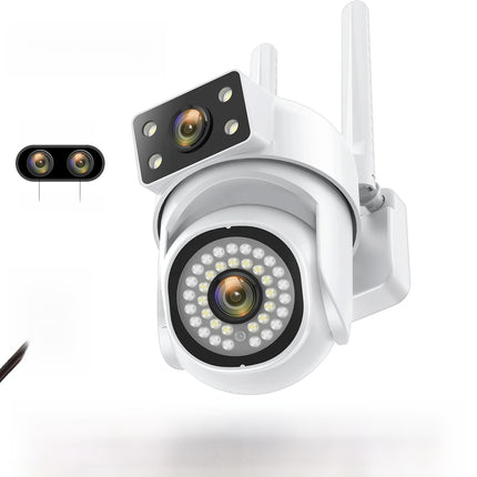 Caméra de Surveillance PTZ WiFi 8MP – Vision Nocturne et Suivi de Mouvement