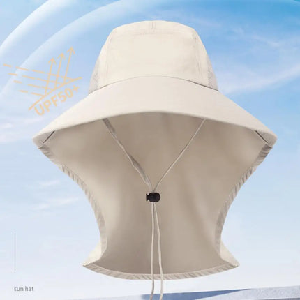 Chapeau de Soleil Unisexe - Protection UV, Rabat de Cou et Tissu Respirant